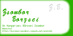 zsombor borzsei business card