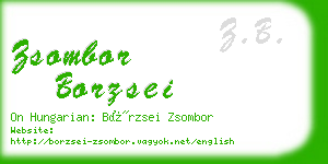 zsombor borzsei business card